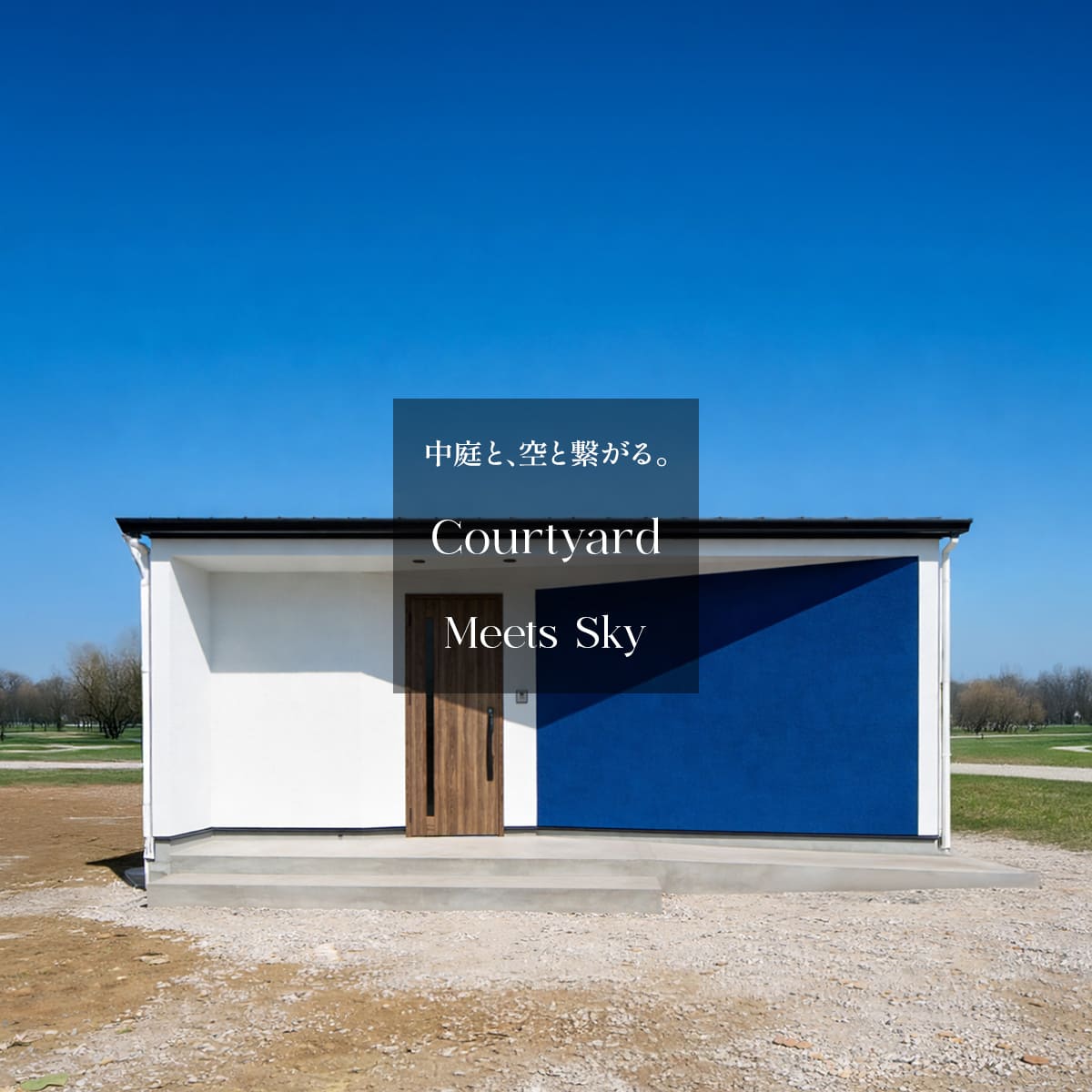 中庭と、空と繋がる。