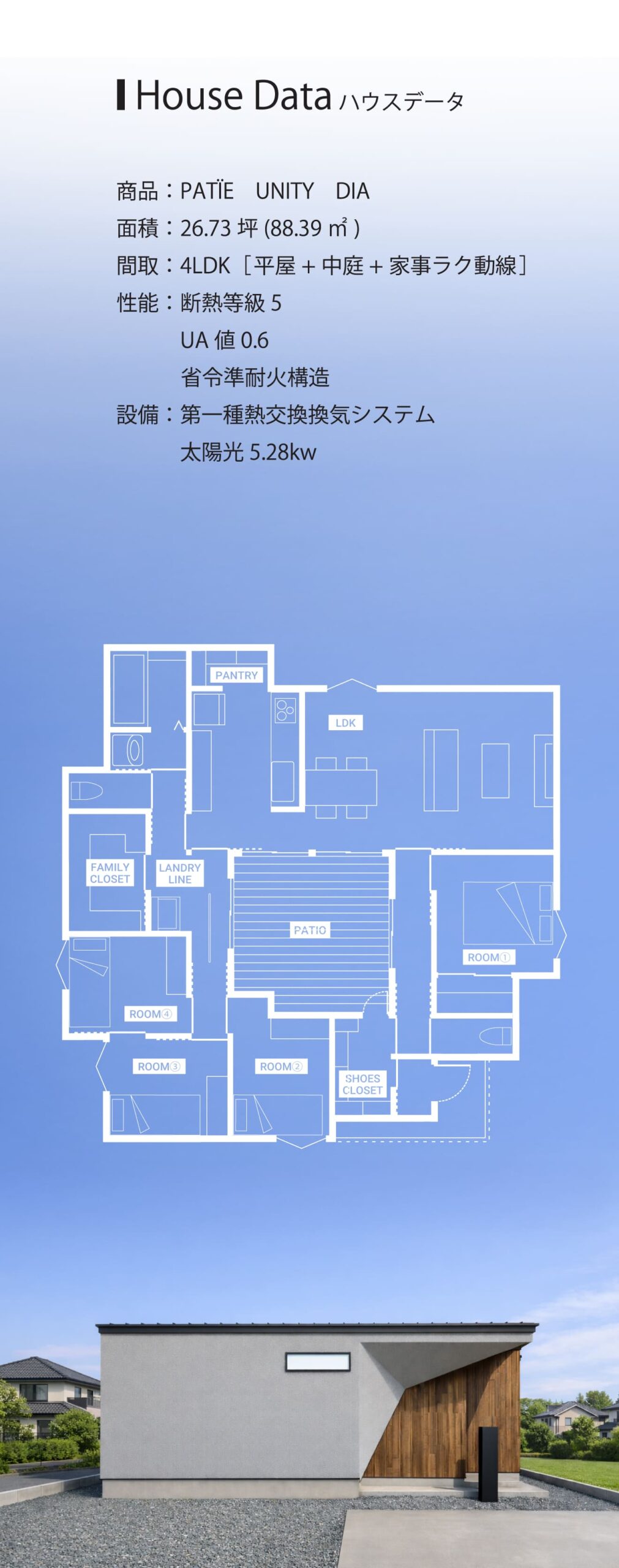 注文住宅で叶えるあなただけの間取り。楽々家事動線が生活をアシスト。家族が笑顔になる魔法の間取りを手に入れよう。